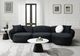 ACME Furniture Lucifer 3-Piece Black Right-Arm Facing Sectional and Chaise-1