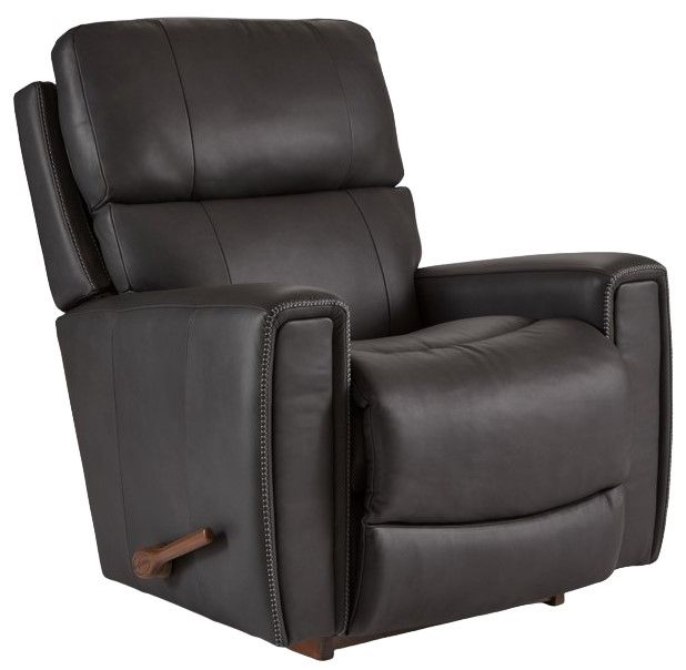 La-Z-Boy® Apollo Slate Leather Manual Rocking Recliner-0