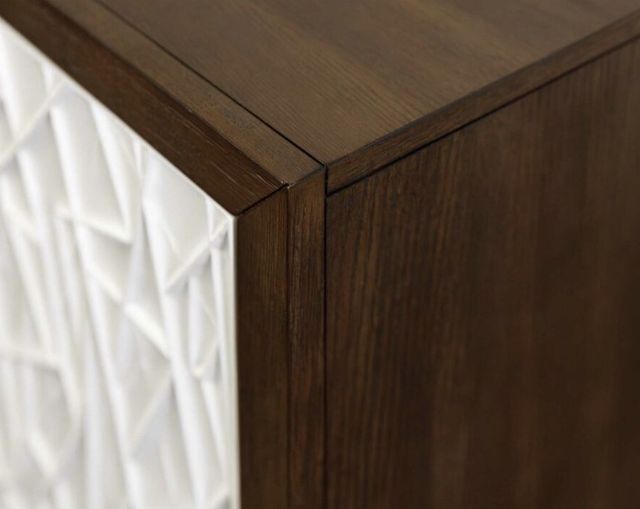 Martin Furniture Komodo Dark Brown/White Accent Cabinet-3