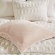 Olliix by Madison Park Gia Blush Full/Queen Polyester Back Print Long Fur Comforter Set-4