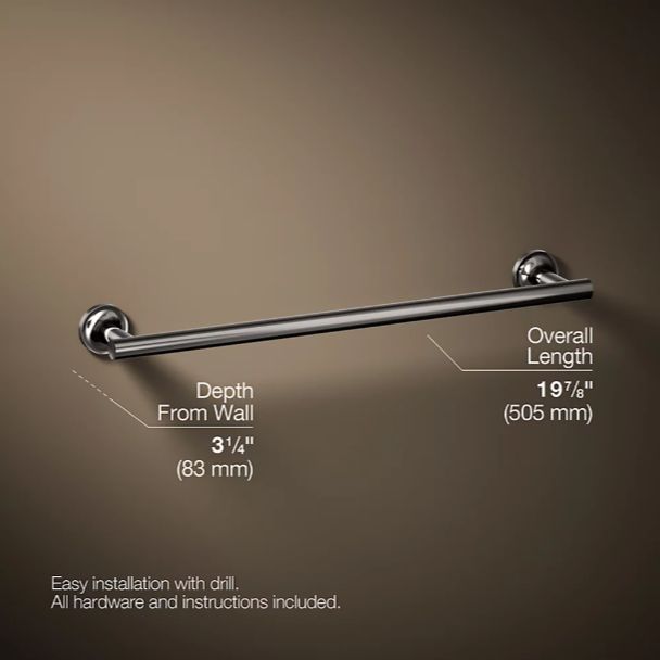 KOHLER® Purist® Vibrant Titanium 18" Towel Bar-2