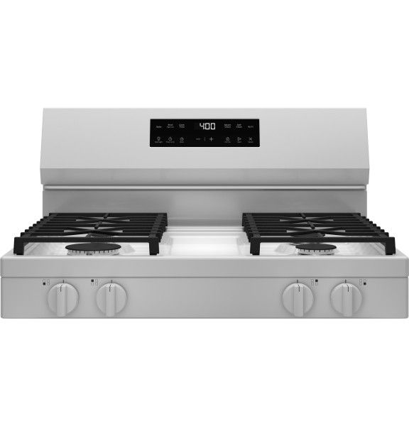 GE® 400 Series 30" White Freestanding Gas Range-4