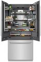 ZLINE 36" 19.6 Cu. Ft. Stainless Steel Built-In Bottom Freezer Refrigerator with Graphite Gray Interior-2