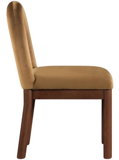 Meridian Furniture Conrad Brown Saddle/Walnut Upholstered Dining Side Chair-3