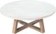 Sunny Designs™ Rowan Light Gray Round Coffee Table with Wheat Base-4