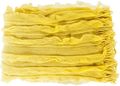 Surya Toya Bright Yellow 50"x60" Throw Blanket-0