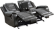 Homelegance® Briscoe Dark Gray/Light Gray Manual Double Reclining Glider Loveseat with Center Console-3