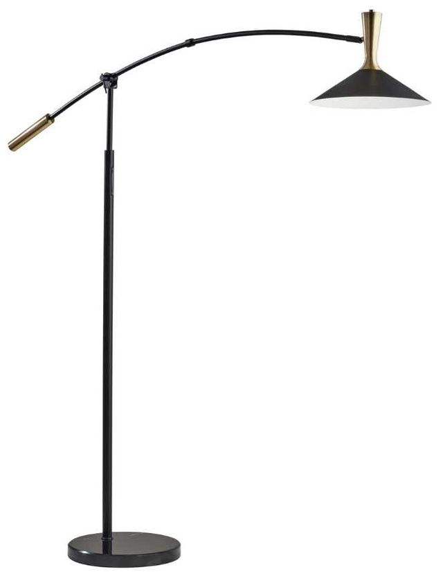 Adesso® Bradley Black LED Arc Floor Lamp-0