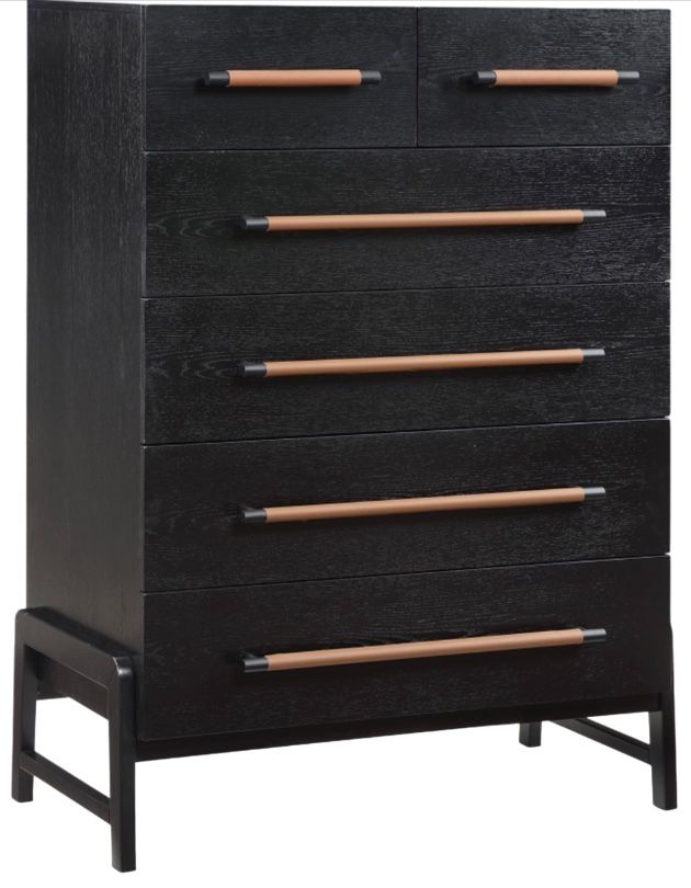 Meridian Furniture Kaya Black Vegan Leather Chest-0