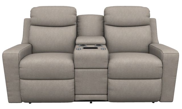 La-Z-Boy® Emmons Ivory Power Reclining Loveseat with Console and Headrest-1
