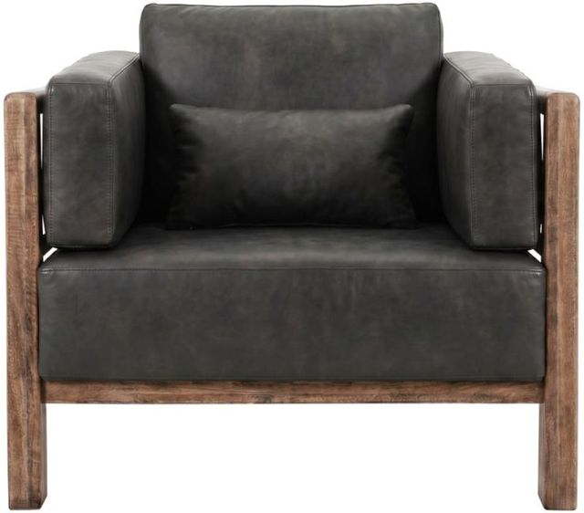 International Furniture Direct Roots Black/Brown Accent Chair-1