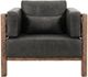 International Furniture Direct Roots Black/Brown Accent Chair-1