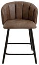 International Furniture Direct Tamesis Brown/Matte Black Barstool-1