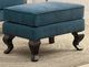 Furniture of America® Willow Dark Teal/Espresso Ottoman-1