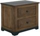 International Furniture Direct Parota III Barrel Brown Nightstand-0