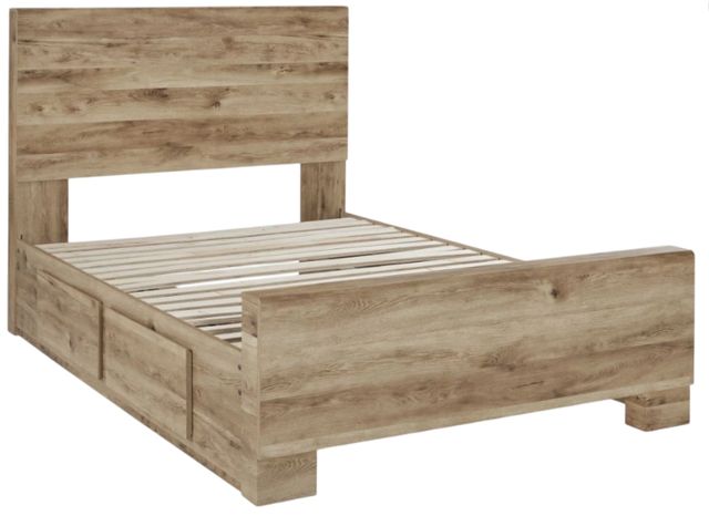 Signature Design by Ashley® Hyanna Tan Brown Queen Storage Panel Bed-1