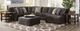 American Wholesale Furniture Mammoth Smoke Ottoman-0