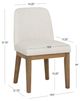 Linon Torres 2-Piece Cream/Natural Brown Upholstered Side Chair Set-2