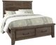 Vaughan-Bassett Sawmill Saddle Grey Queen Louver Storage Bed-0