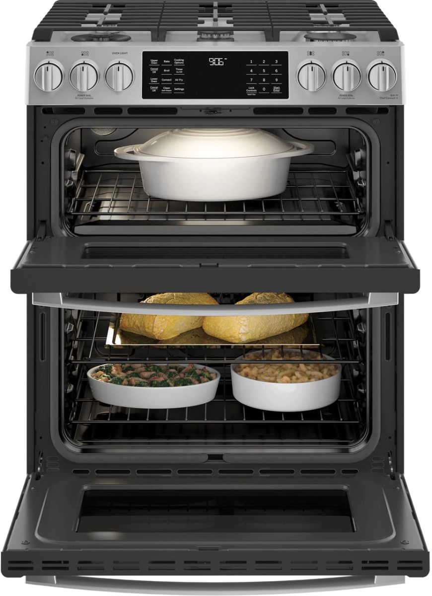 GE Profile Smart Slide-In Gas Double Oven Convection Range - Thumbnail 3