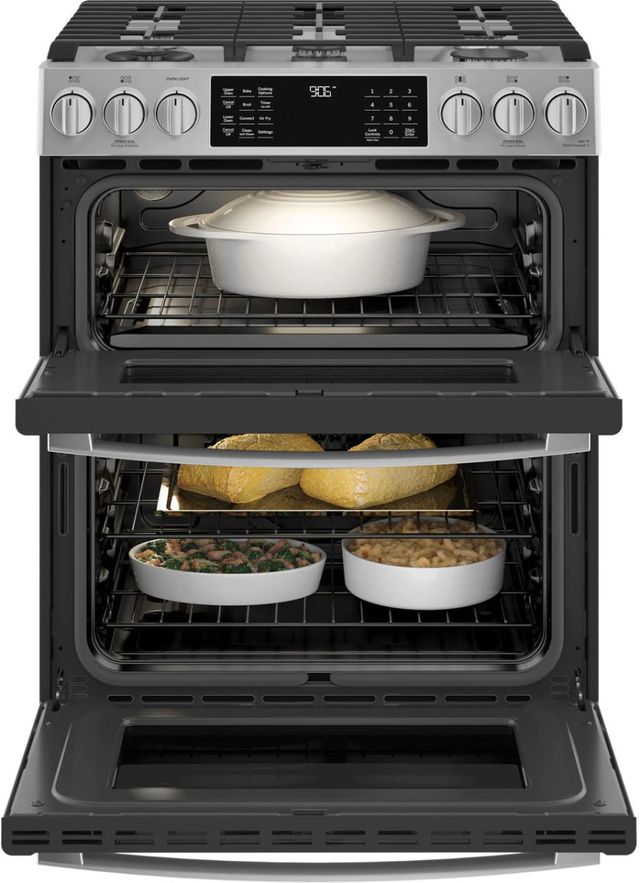 GE Profile™ 30" Fingerprint Resistant Stainless Steel Smart Slide In Gas Convection Range-2