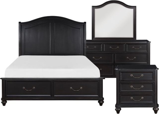 Homelegance® Herman 4-Piece Dark Brown Queen Panel Bed Set-0