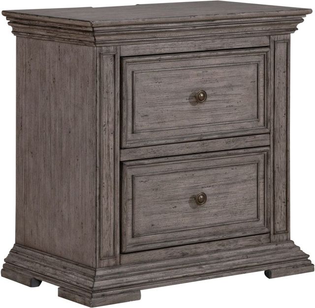 Liberty Furniture Graystone Nightstand with Charging Station-0