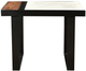Moe's Home Collection Blox Black Iron Side Table with Brown and White Top-0