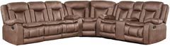 New Classic® Home Furnishings Morello 3-Piece Brown L-Shape Manual Reclining Sectional