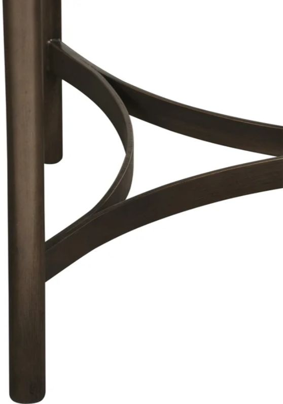 Modus Furniture Lyon Gray End Table with Brushed Bronze Base-4