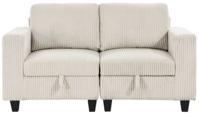 Homelegance® Walterboro Beige Loveseat with Storage and Charging Ports-2