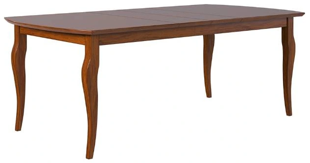Country View Woodworking Customizable Arlington Sap Cherry Top 48" Dining Table with 2-Leaves and Brown Maple Base