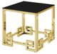 Sagebrook Home Stainless Steel Black and Gold End Table-0