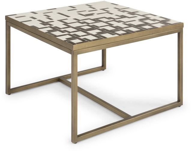 homestyles® Geometric II Bronze Coffee Table with Cream Mosaic Tile Top-3
