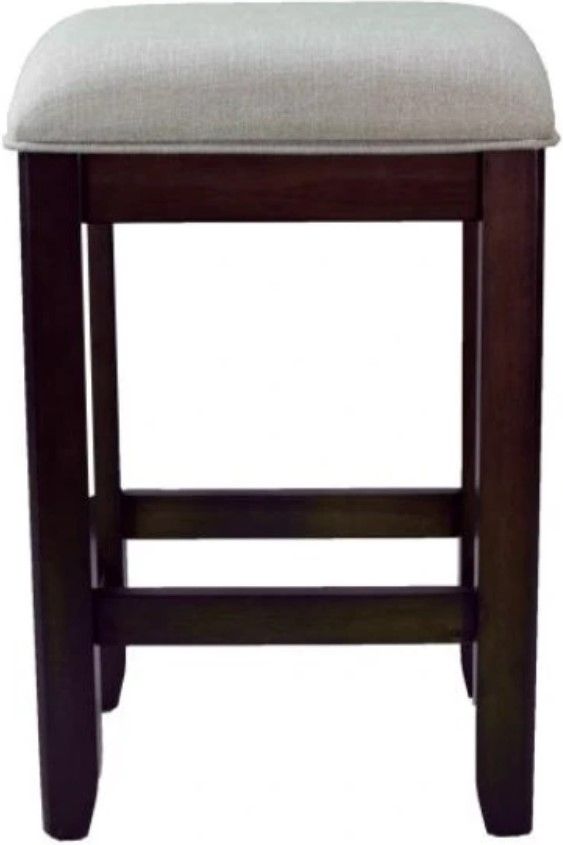 Bernards Lindsey 2-Piece Black/Gray Dining Stool Set-3