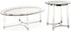 Elements International Lucinda 2-Piece Glass Top Occasional Table Set-0