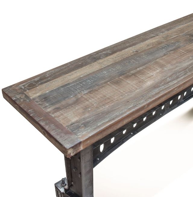 Home Trends & Design Old Mill Rustic Iron Console Table-3