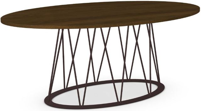 Amisco Customizable Calypso Walnut Veneer Oval Dining Table-0