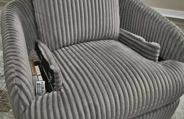 Signature Design by Ashley® Tie-Breaker Fog Manual Swivel Glider Recliner-1