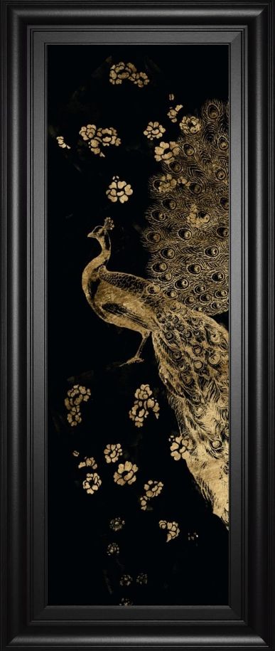 Classy Living Jennifer Goldberger Gilded Peacock Triptych I Wall Art-0