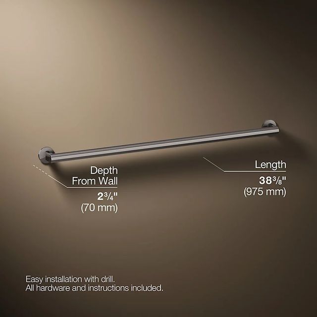KOHLER® Components™ Vibrant Titanium 36" Grab Bar-2