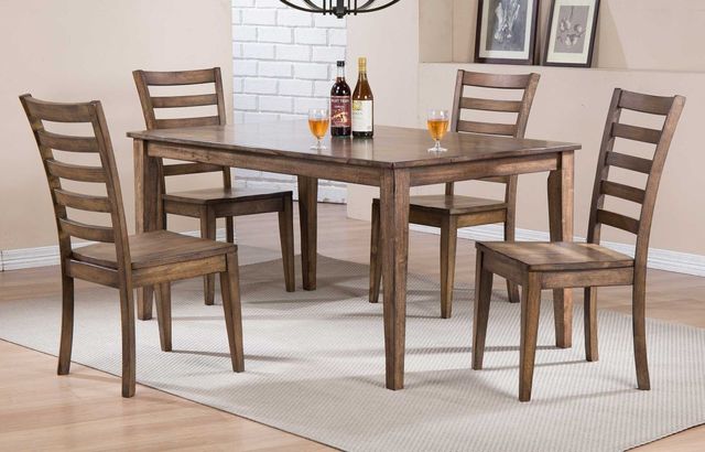 Winners Only® Carmel Rustic Brown 60" Dining Table-1