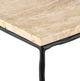 Currey & Company Boyles Travertine Accent Table with Iron Base-2