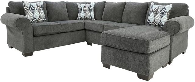 American Wholesale Furniture Charisma 3-Piece Smoke Right-Arm Facing Sectional and Chaise-0