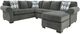 American Wholesale Furniture Charisma 3-Piece Smoke Right-Arm Facing Sectional and Chaise-0