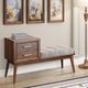 Elements International Malibu Gray/Walnut Bench-1