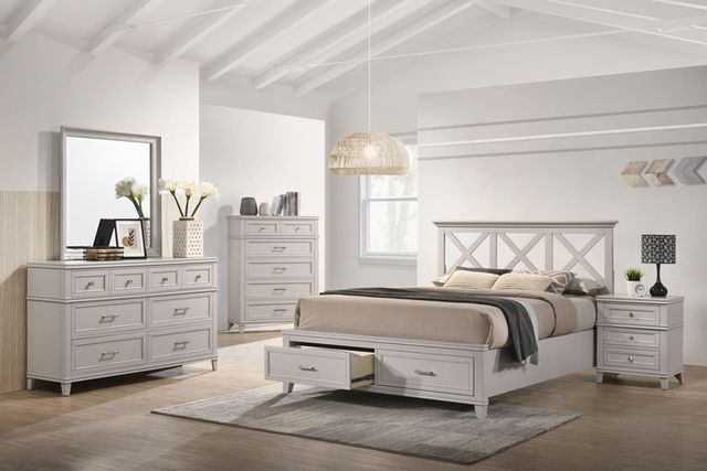 Bernards Nova II Gray Queen Panel Bed-1