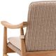 Dovetail Furniture Wembley Beige/Natural Fabric/Wicker/Wooden Outdoor Occasional Chair-4