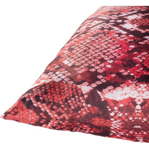 Surya Chloe Bright Red 20"x20" Toss Pillow with Down Insert-1