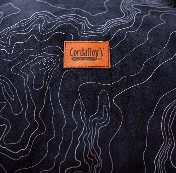 CordaRoy's® Black Topo Queen Bean Bag-1